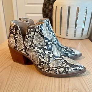 Steve Madden Master Snake Print Ankle Boots